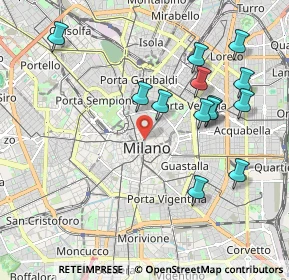 Mappa Via Silvio Pellico, 20121 Milano MI, Italia (2.07385)
