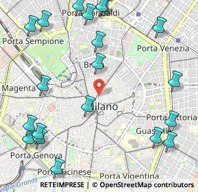 Mappa Via Tommaso Grossi, 20121 Milano MI, Italia (1.4335)