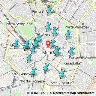Mappa Via Tommaso Grossi, 20121 Milano MI, Italia (0.9155)