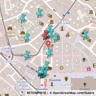 Mappa Via Tommaso Grossi, 20121 Milano MI, Italia (0.129)