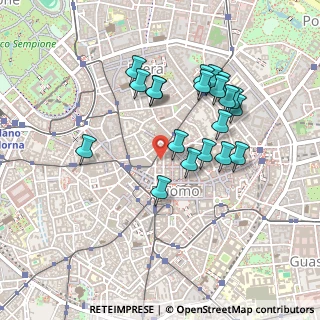 Mappa Via Tommaso Grossi, 20121 Milano MI, Italia (0.427)