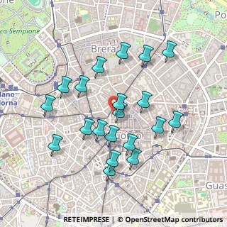 Mappa Via Tommaso Grossi, 20121 Milano MI, Italia (0.446)