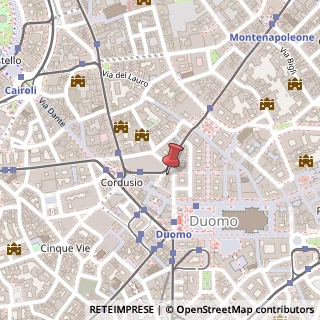 Mappa Via Tommaso Grossi, 3, 20121 Milano, Milano (Lombardia)