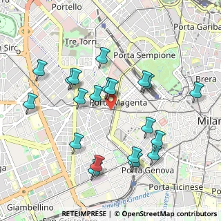 Mappa VIA CIMAROSA CO INGRESSO CORSO VERCELLI, 20144 Milano MI, Italia (0.9965)
