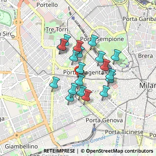 Mappa VIA CIMAROSA CO INGRESSO CORSO VERCELLI, 20144 Milano MI, Italia (0.6825)