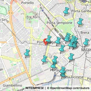 Mappa VIA CIMAROSA CO INGRESSO CORSO VERCELLI, 20123 Milano MI, Italia (1.1955)
