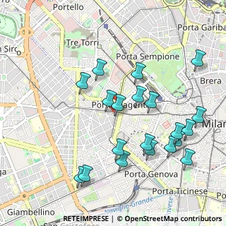 Mappa VIA CIMAROSA CO INGRESSO CORSO VERCELLI, 20123 Milano MI, Italia (1.061)