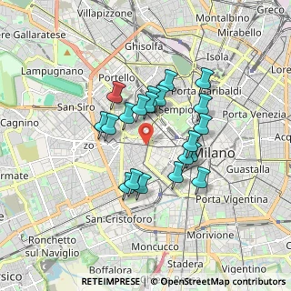 Mappa VIA CIMAROSA CO INGRESSO CORSO VERCELLI, 20123 Milano MI, Italia (1.388)