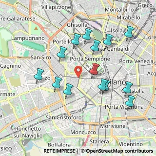 Mappa VIA CIMAROSA CO INGRESSO CORSO VERCELLI, 20123 Milano MI, Italia (1.92786)