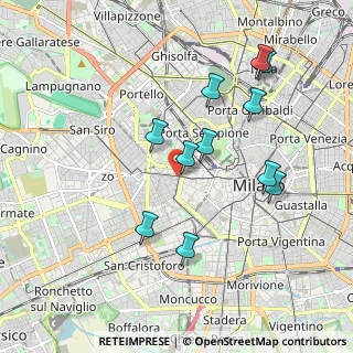 Mappa VIA CIMAROSA CO INGRESSO CORSO VERCELLI, 20123 Milano MI, Italia (1.84)