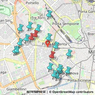 Mappa Via Mauri Angelo, 20144 Milano MI, Italia (1.1025)