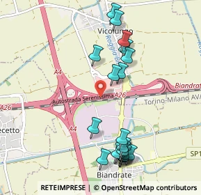 Mappa E64 & A4 Torino - Trieste, 28060 Vicolungo NO, Italia (1.096)