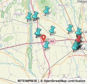 Mappa E64 & A4 Torino - Trieste, 28060 Vicolungo NO, Italia (9.291)