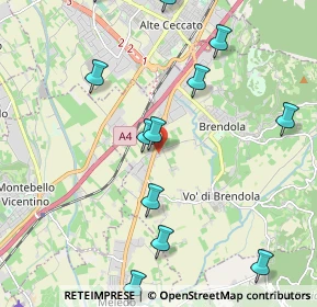 Mappa Via dei Platani, 36040 Brendola VI, Italia (2.45833)