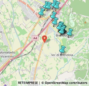 Mappa Via dei Platani, 36040 Brendola VI, Italia (1.9235)