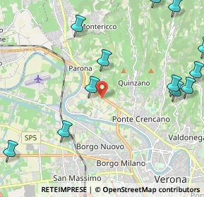 Mappa Via Preare, 37124 Verona VR, Italia (2.8925)