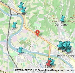 Mappa Via Preare, 37124 Verona VR, Italia (1.531)
