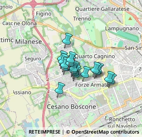 Mappa Via Angelo Bisi, 20152 Milano MI, Italia (0.96778)