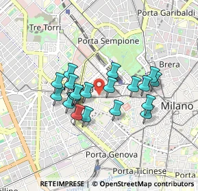 Mappa Piazza di Santa Maria delle Grazie, 20100 Milano MI, Italia (0.6915)