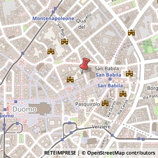 Mappa Via San Pietro All'Orto, 9, 20121 Milano, Milano (Lombardia)