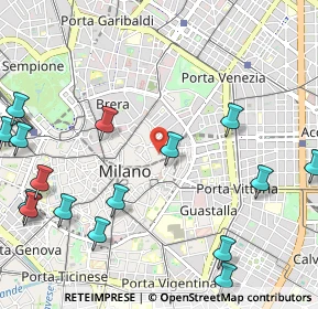 Mappa Galleria de Cristoforis, 20121 Milano MI, Italia (1.44188)