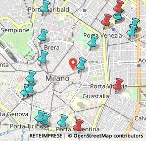 Mappa Galleria de Cristoforis, 20121 Milano MI, Italia (1.4365)