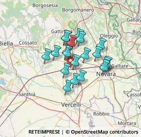 Mappa Strada Comunale del Fiume Sesia, 28060 Recetto NO, Italia (9.4595)