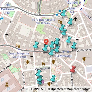 Mappa Via Giuseppe Brentano, 20121 Milano MI, Italia (0.129)