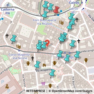 Mappa Via Giuseppe Brentano, 20121 Milano MI, Italia (0.1375)