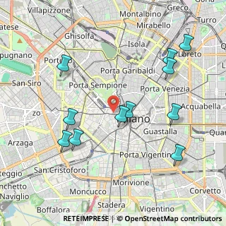 Mappa Via Giuseppe Brentano, 20121 Milano MI, Italia (2.15545)