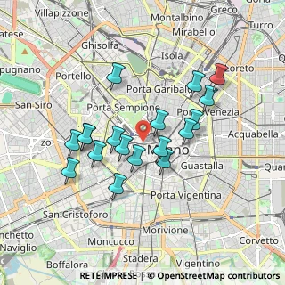 Mappa Via Giuseppe Brentano, 20121 Milano MI, Italia (1.59389)
