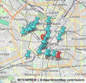 Mappa Corso Giuseppe Garibaldi, 20121 Milano MI, Italia (1.3855)