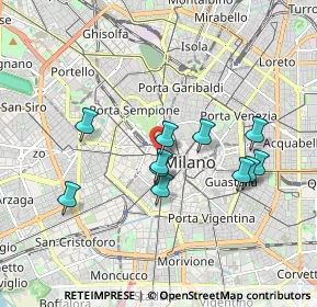 Mappa Via Giuseppe Brentano, 20121 Milano MI, Italia (1.60636)