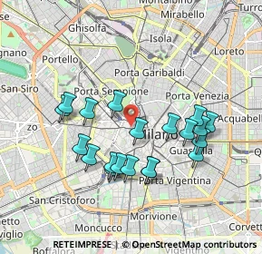 Mappa Via Giuseppe Brentano, 20121 Milano MI, Italia (1.706)