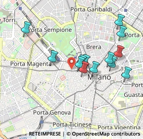 Mappa Via Giuseppe Brentano, 20121 Milano MI, Italia (0.88846)