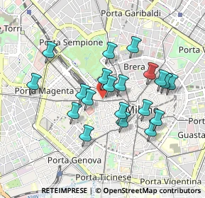 Mappa Via Giuseppe Brentano, 20121 Milano MI, Italia (0.8055)