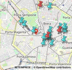 Mappa Via Giuseppe Brentano, 20121 Milano MI, Italia (1.0035)
