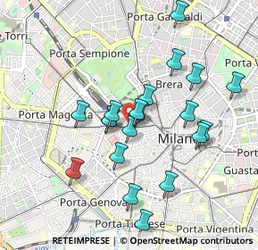 Mappa Via Giuseppe Brentano, 20121 Milano MI, Italia (0.8505)