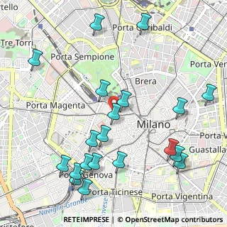 Mappa Via Giuseppe Brentano, 20121 Milano MI, Italia (1.24)