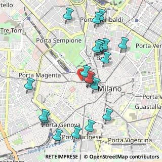Mappa Via Giuseppe Brentano, 20121 Milano MI, Italia (1.0795)