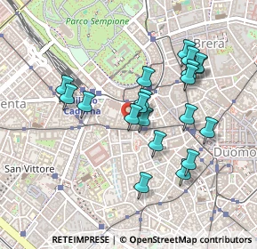 Mappa Via Giuseppe Brentano, 20121 Milano MI, Italia (0.419)