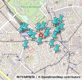 Mappa Via Giuseppe Brentano, 20121 Milano MI, Italia (0.3475)