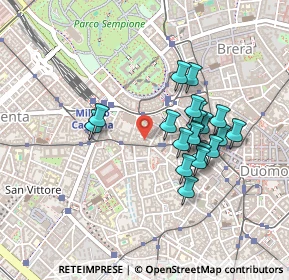 Mappa Via Giuseppe Brentano, 20121 Milano MI, Italia (0.375)