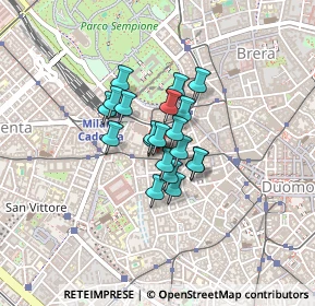 Mappa Via Giuseppe Brentano, 20121 Milano MI, Italia (0.24)