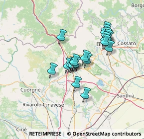 Mappa Via Baratono, 10015 Ivrea TO, Italia (11.1095)
