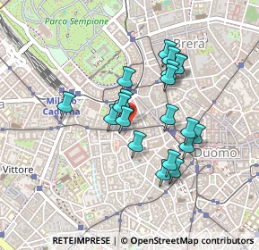 Mappa Piazza Santi Pietro e Lino, 20121 Milano MI, Italia (0.3675)