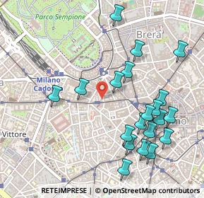 Mappa Piazza Santi Pietro e Lino, 20121 Milano MI, Italia (0.5515)