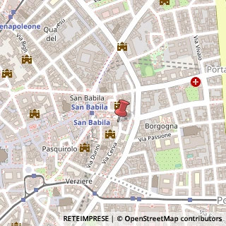 Mappa Via Cerva, 31, 20122 Milano, Milano (Lombardia)