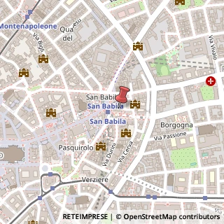 Mappa Via Borgogna, 3, 20122 Milano, Milano (Lombardia)
