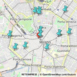 Mappa Via Dante angolo, 20121 Milano MI, Italia (1.16077)